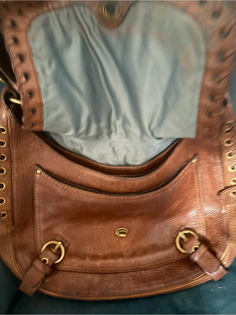 Coach- Vintage Coach Abby Chelsea hobo bag. Stud-Detail Cognac Shoulder bag